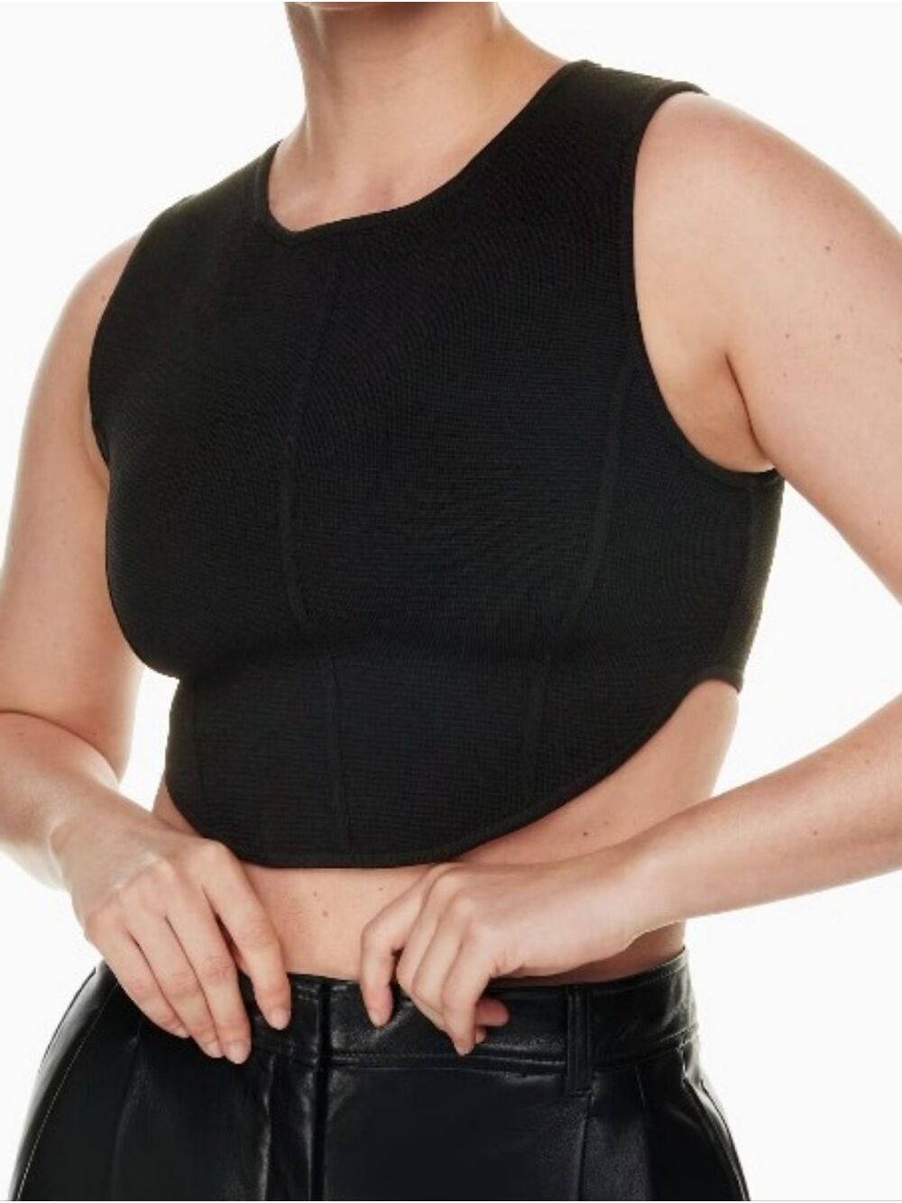 Babaton Gallery Sculpt Knit Top Size XL NEW